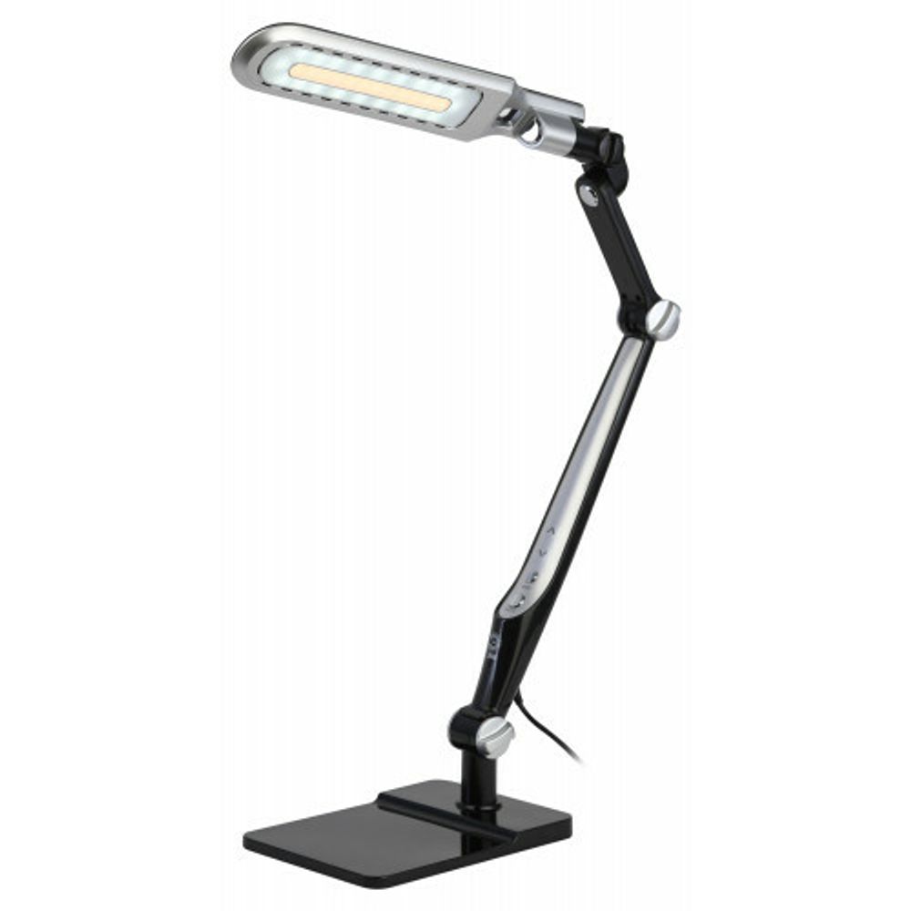 Настольный светильник ЭРА NLED-497-12W-BK светодиодный на струбцине и с основанием черный