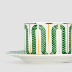 Чайная пара Farforite «Сплетено» 250 мл в подарочной коробке