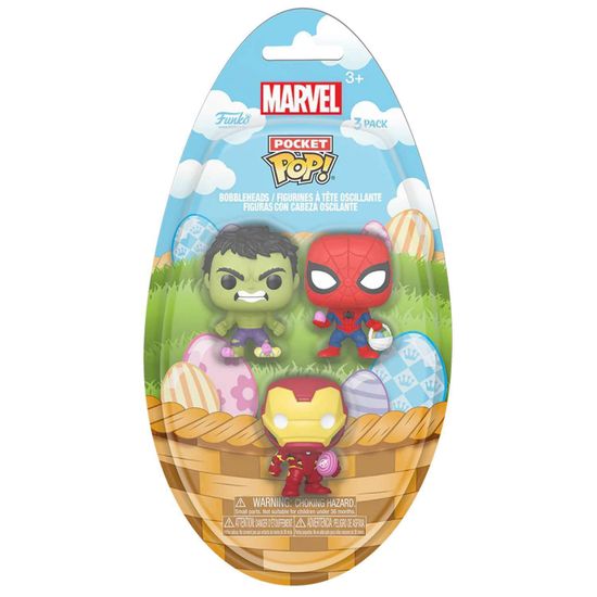 Набор подарочный Funko Pocket POP! Easter Marvel 3 фигурки 86143 / Набор подарочный Фанко по мотивам вселенной "Марвел"