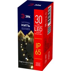 Гирлянда ЭРА ERAPS-NK3 светодиодная новогодняя нить 3 м тёплый свет 30 LED | Профессиональное праздничное и новогоднее освещение