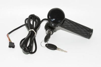 Ручка газа с дисплеем и замком зажигания 48-60v SM 6pin кабель 2м для электровелосипеда