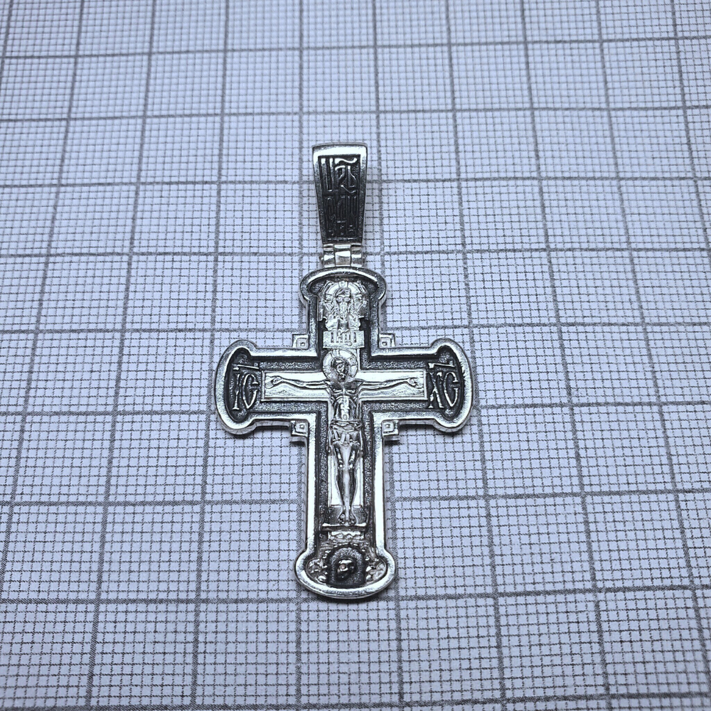 Крест из серебра/Частичное чернение/Феодоровская БМ