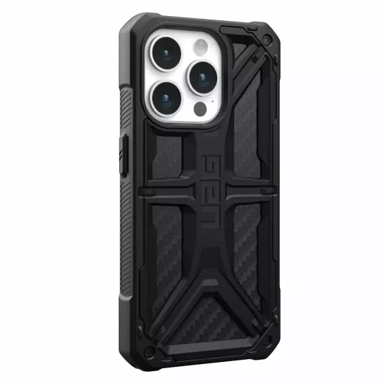 Чехол Uag Monarch для iPhone 15 Pro MAX 6.7", цвет карбон (Carbon Fiber)