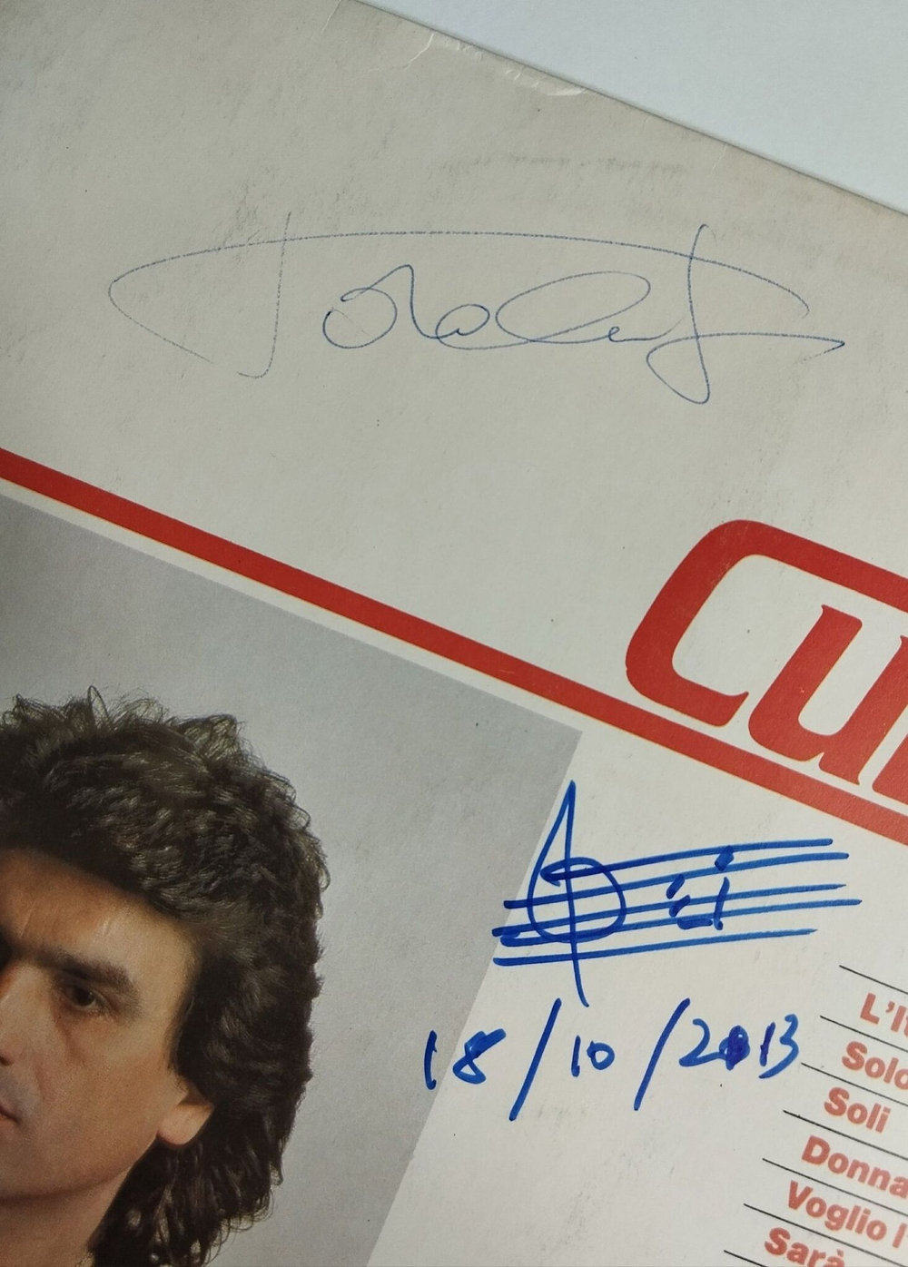 Винтажная виниловая пластинка LP Тото Кутуньо Toto Cutugno (СССР 1985) С Автографом