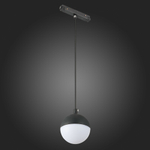 ST358.433.07 Магнитный трековый светильник подвесной Черный LED 1*7W 3000K 520Lm Ra&gt;80 120° IP20 D90xH90 48V