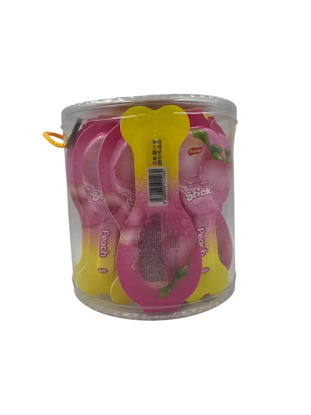 Желейная конфета на палочке со вкусом персика, 30шт