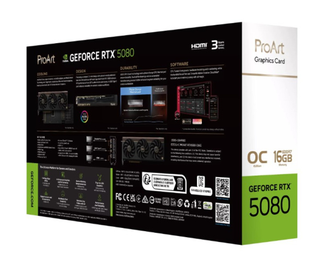Видеокарта ASUS GeForce RTX 5080 PROART OC (PROART-RTX5080-O16G)