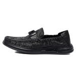 Bansley Top Grain Cow Leather Soft Sole Versatile, Gommino Loafers Men"s Black