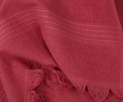 Полотенце 100х150 Hamam Meyzer Tassels малиновое