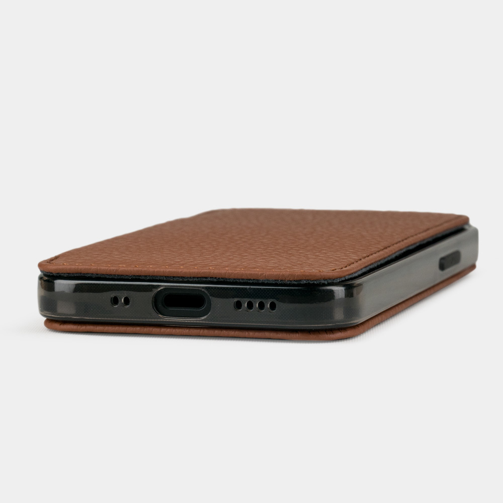 Чехол Benoit для iPhone 12 Mini из натуральной кожи теленка, цвета карамель