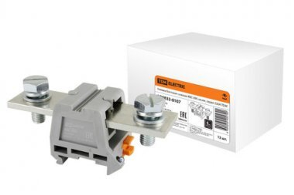 Клемма болтовая силовая КБС-095 кв.мм. серая 230А TDM SQ0833-0107