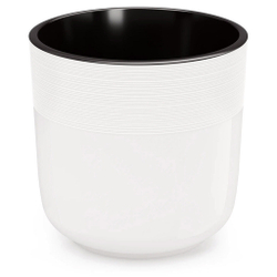 Горшок для цветов пластмассовый "Линель" 4,5л, д19см, h19см, со вставкой, белый