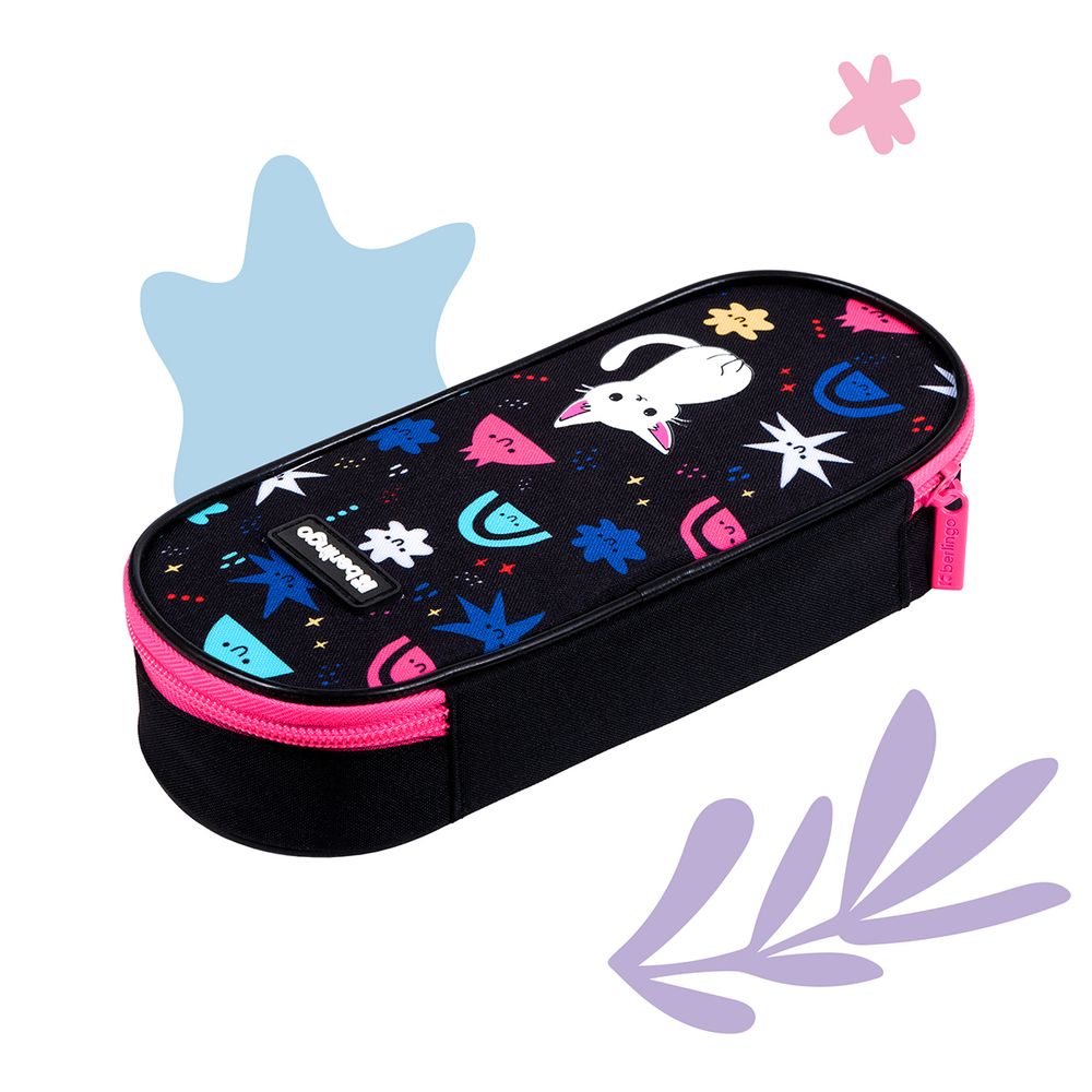 Пенал корпусный 1 отделение, 220*90*45 Berlingo "Funny colors", полиэстер