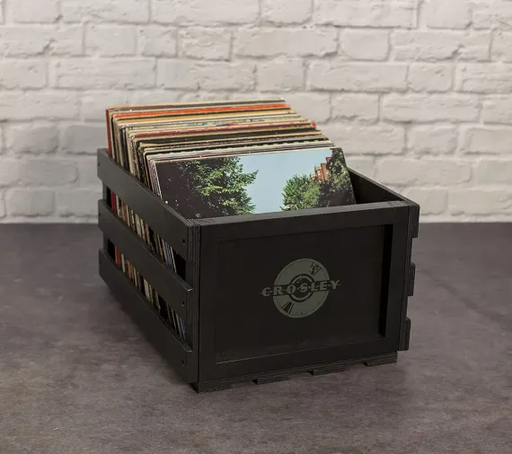 Crosley Record Storage Crate Black