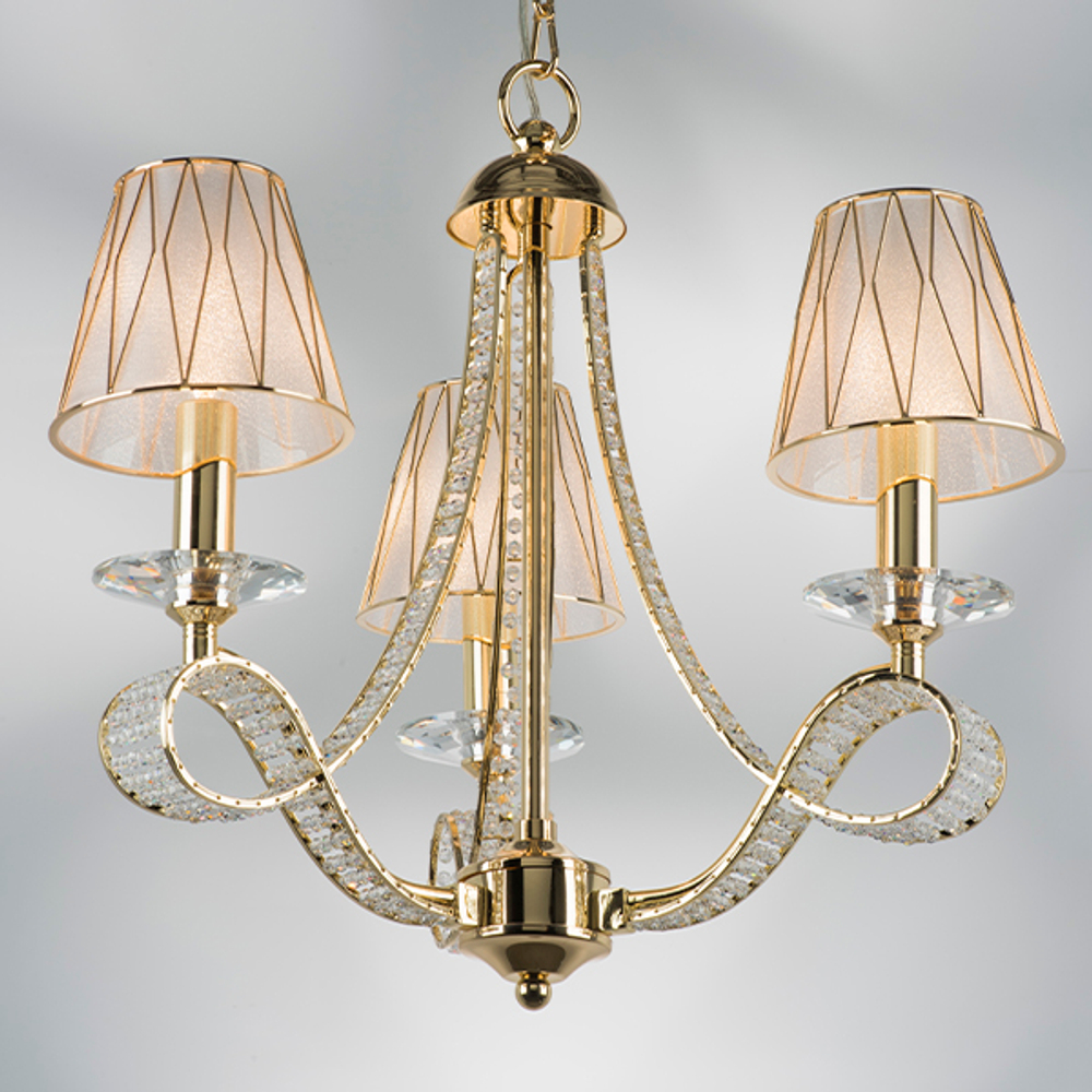 705032 Люстра подвесная RICCIO 3х40W E14 ЗОЛОТО