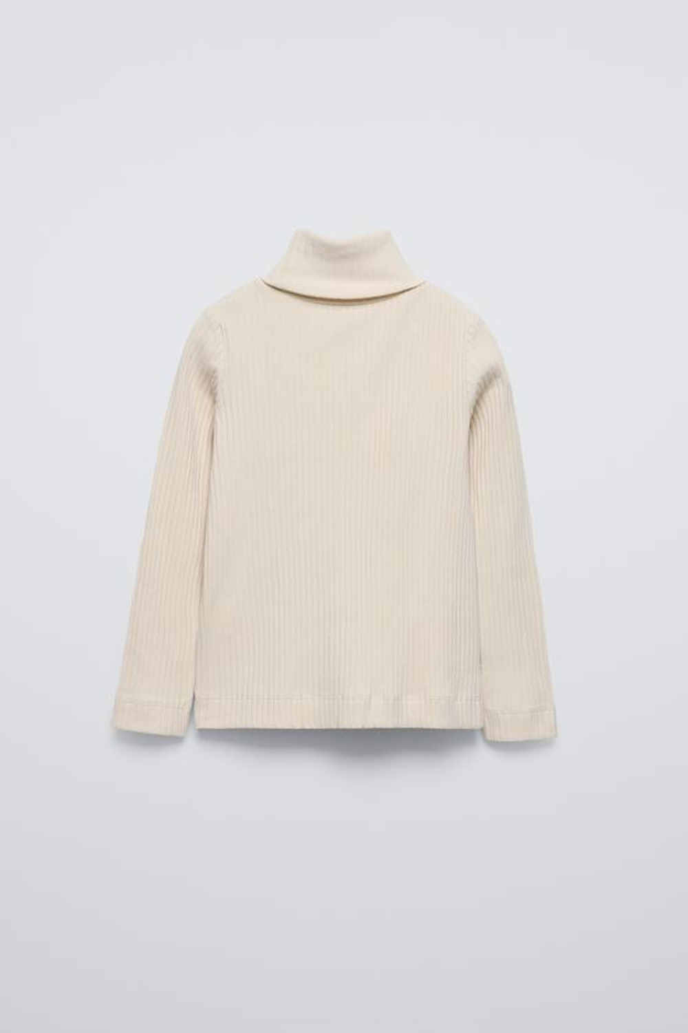 ZARA ФУТБОЛКА В РУБЧИК С ОТВОРОТОМ НА ВОРОТНИКЕ, ЭКРЮ