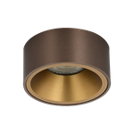 Светильник встраиваемый MUNICH под лампу GU10, основание шлифованная темная бронза,  плафон шлифованная бронза,  D88xH57, 6мм,  IP20