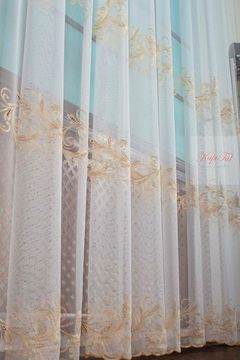 Тюль Belle французская сетка (золото)