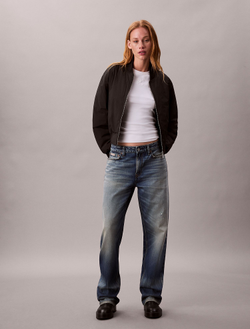 Утепленный бомбер Calvin Klein Logo Graphic Padded Bomber Jacket Black