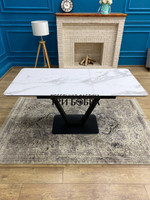 Кухонный раздвижной стол "Леон" итальянский мрамор