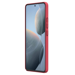 Тонкий жесткий чехол красного цвета (Bright Red) от Nillkin для Xiaomi Poco X6 Pro 5G и Redmi K70E, серия Super Frosted Shield