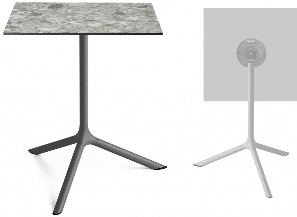 Стол ламинированный обеденный складной Scab Design Tripe Maxi Folding, антрацит, зернистый