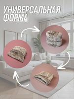 Лежанка для кошек и собак мелких пород мокко квадрат