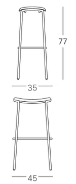 Табурет барный с обивкой Scab Design Trick Pop, матовое золото, голубой