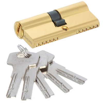 Личинка замка двери Avers, ZM-70-G, 21650, 70 мм, золото