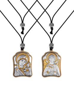 Казанская БМ-Ангел Хранитель, подвеска 2х сторонняя 30х40