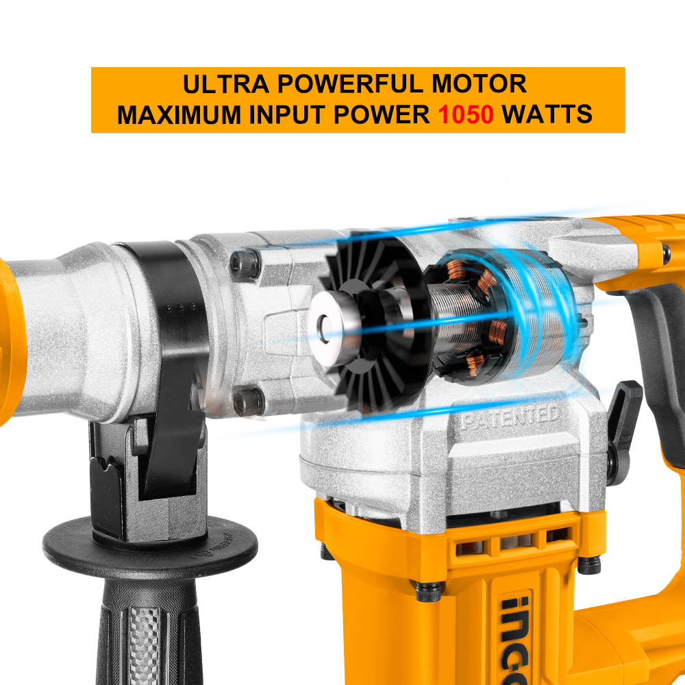 Перфоратор SDS-Plus INGCO RH10506 INDUSTRIAL 1050 Вт 4,5 Дж