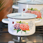 Набор кастрюль "Розовая гортензия"