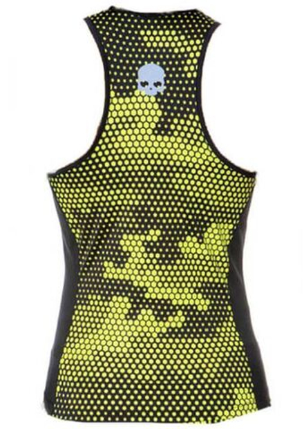 Топ теннисный Hydrogen Tech Camo Tank Top - camo fluo yellow/black