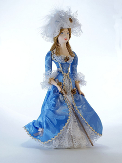 Кукла фарфоровая Дама с тростью