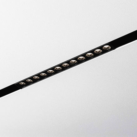 Магнитный трековый светильник MKL-102-12W3K-B Черный 220x22x44, 48V, 12W 840 lm 3000 К 36°, LED Osram, CRI>90