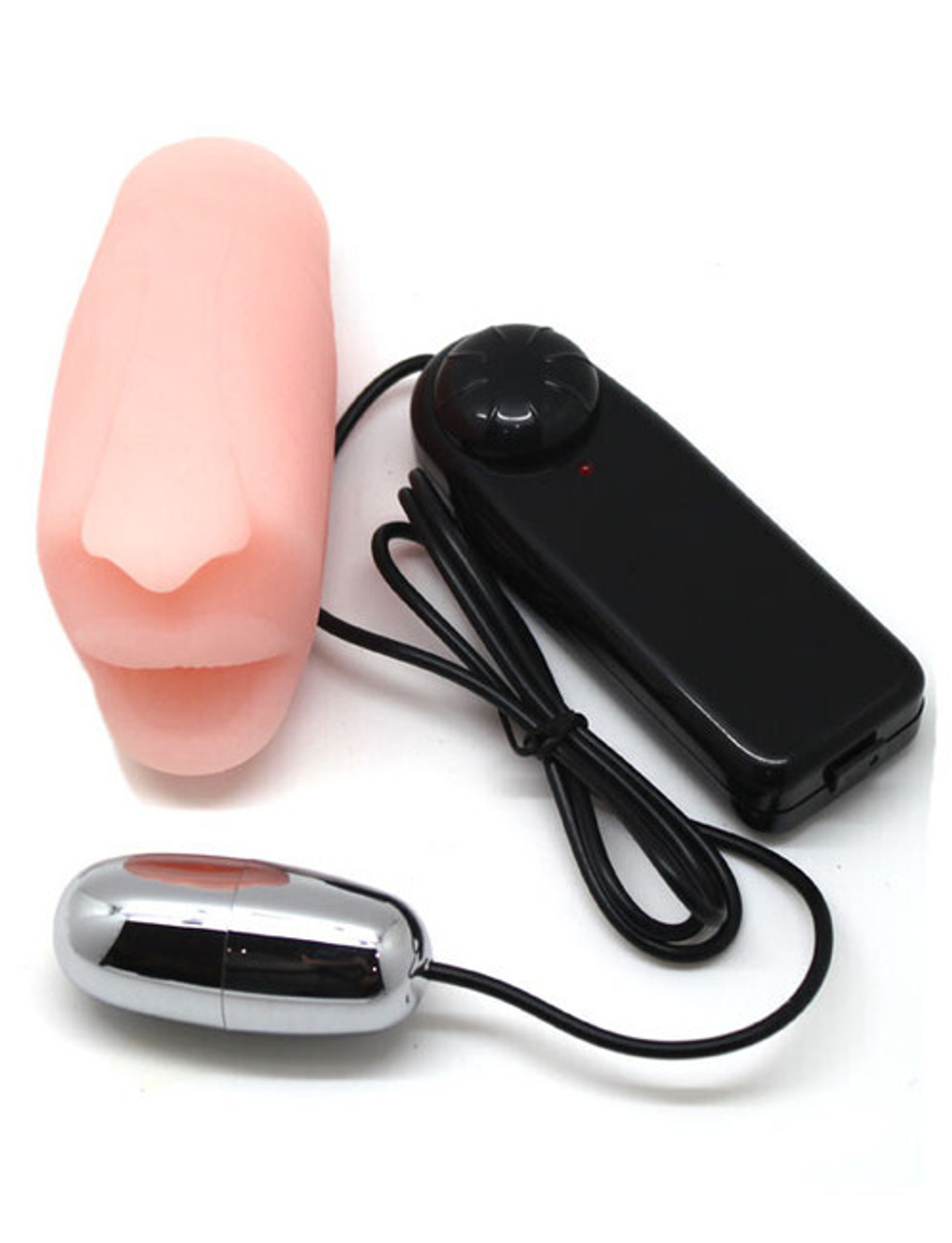 Мастурбатор-ротик из ультраскина с вибрацией Quake Hole (Цвет: телесный)