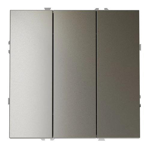 Выключатель встраиваемый VOLTUM S70 трехклавишный 10А, (шелк)