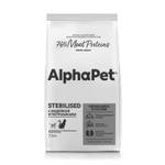 Сухой корм ALPHAPET SUPERPREMIUM STERILISED для взрослых стерилизованных кошек и котов с индейкой и потрошками 7,5 кг