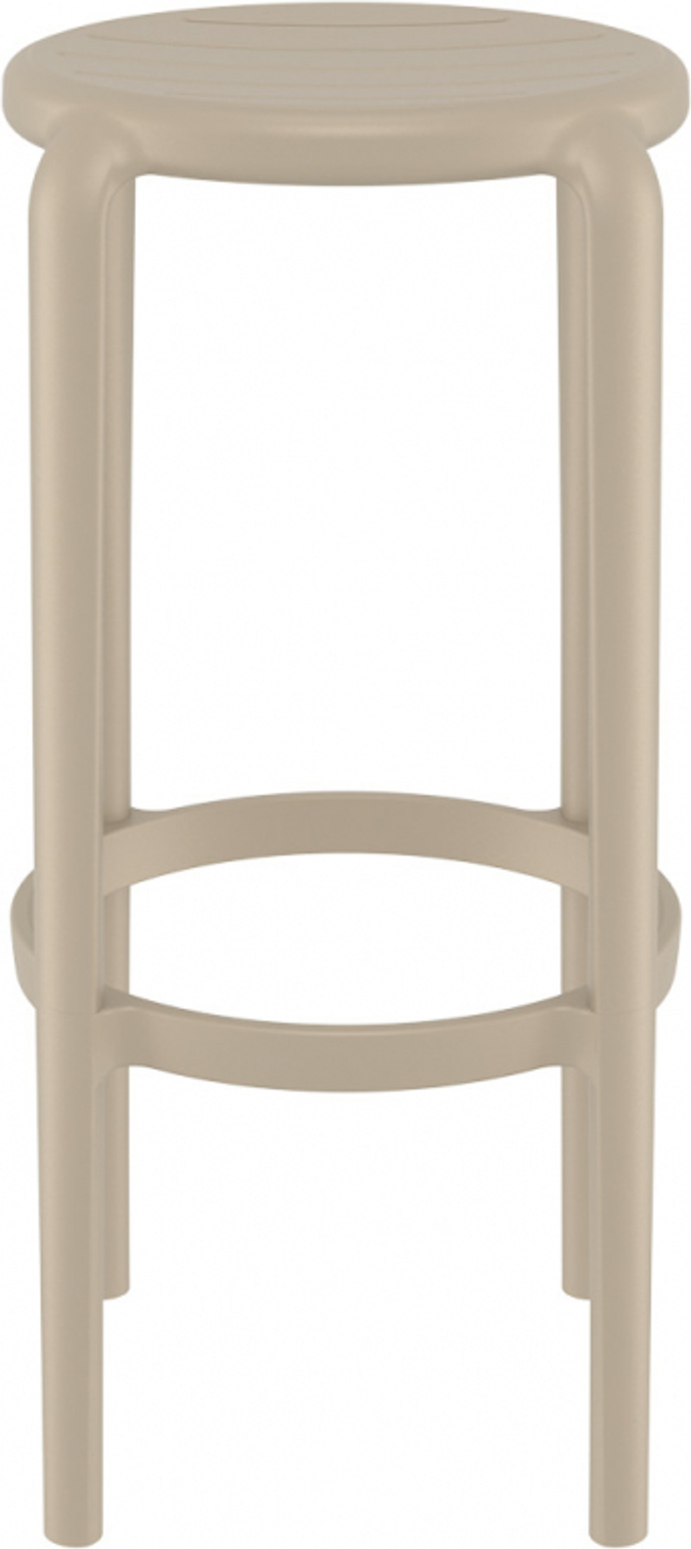 Табурет пластиковый барный Siesta Contract Tom Bar 75, бежевый