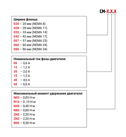 Шаговый двигатель CM-086.60.8N5, 2-х фазн, 6 А, 8,5 Нм