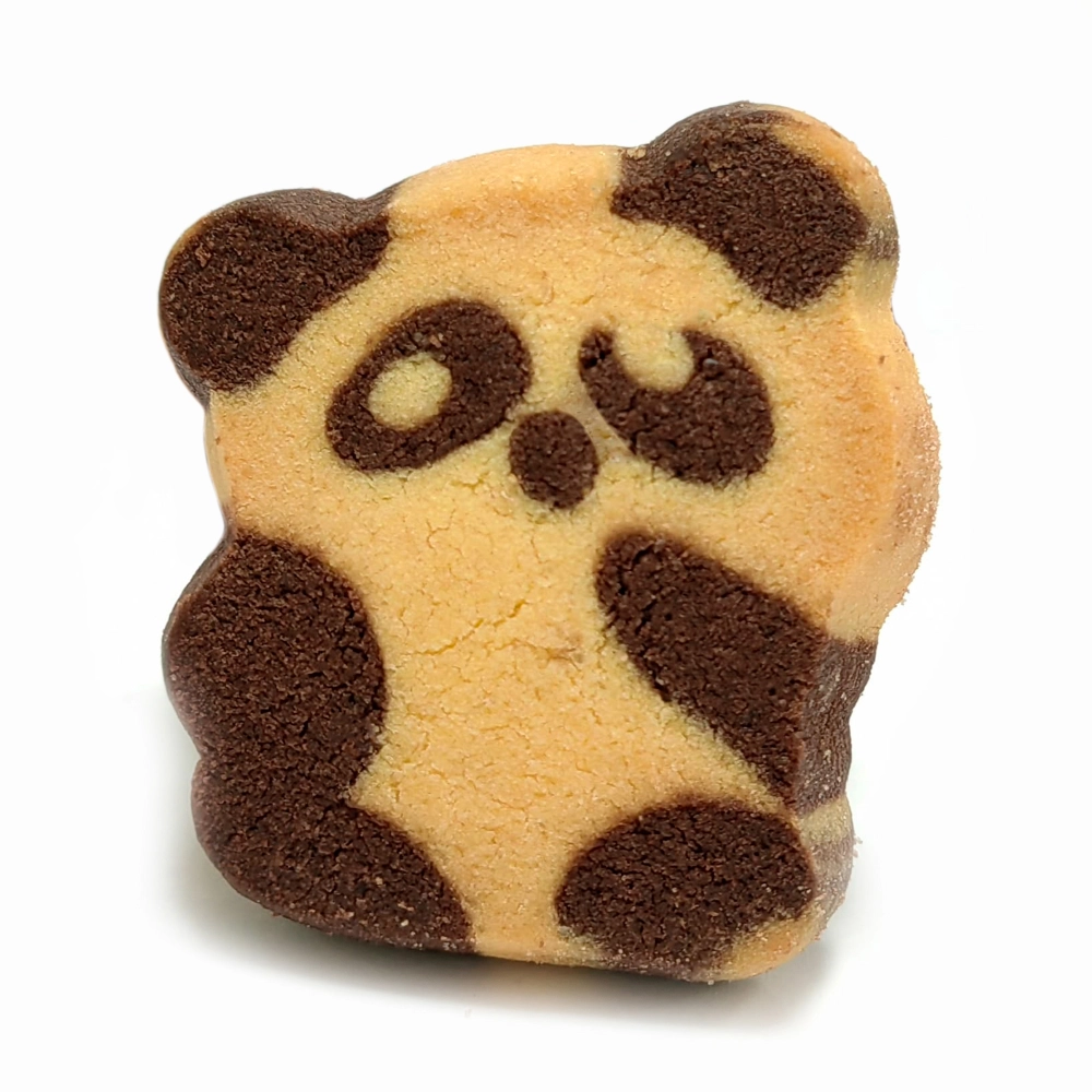 Песочное печенье с какао в виде Панды
