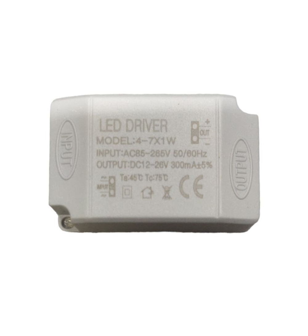 Блок питания для светильника Led Driver: 4-7x1W 300mA (3шт)