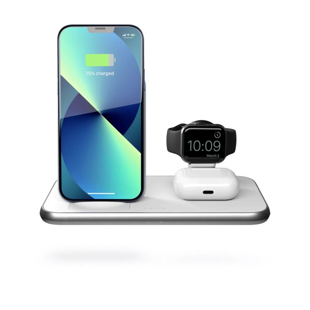 Зарядная станция Zens для iPhone, Apple Watch и AirPods (ZEDC15) Сертификация MFi