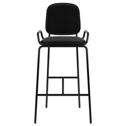 Стул барный Ror, 2 Frame, велюр, черный/черный