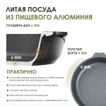 Сковорода "Мечта" Гранит со съемной ручкой от 18 до 30 см