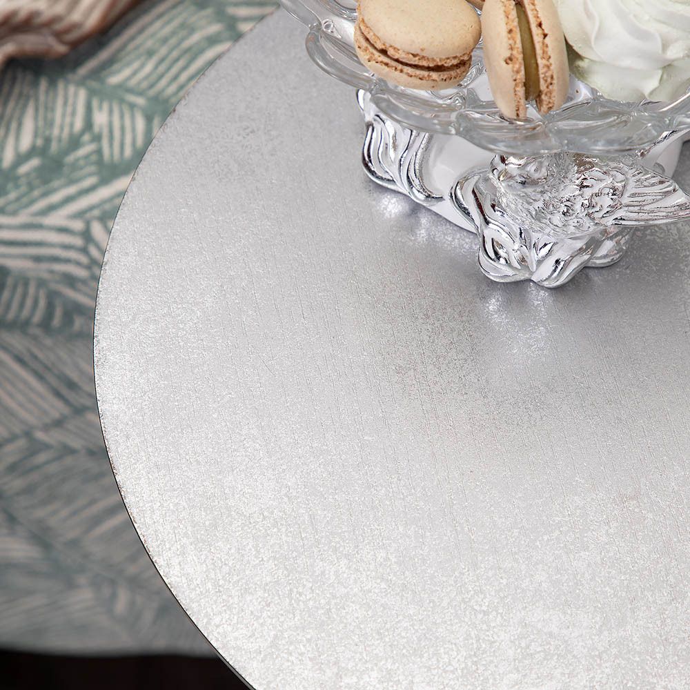 Столик декоративный с серебрянной столешницей Яблоко Евы Сильвер Пиони