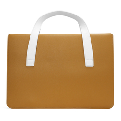 Ручная сумка белый с хаки цвет ультратонкая для ноутбука или планшета до 16 дюймов, серия AURA Series Handbag от Dux Ducis