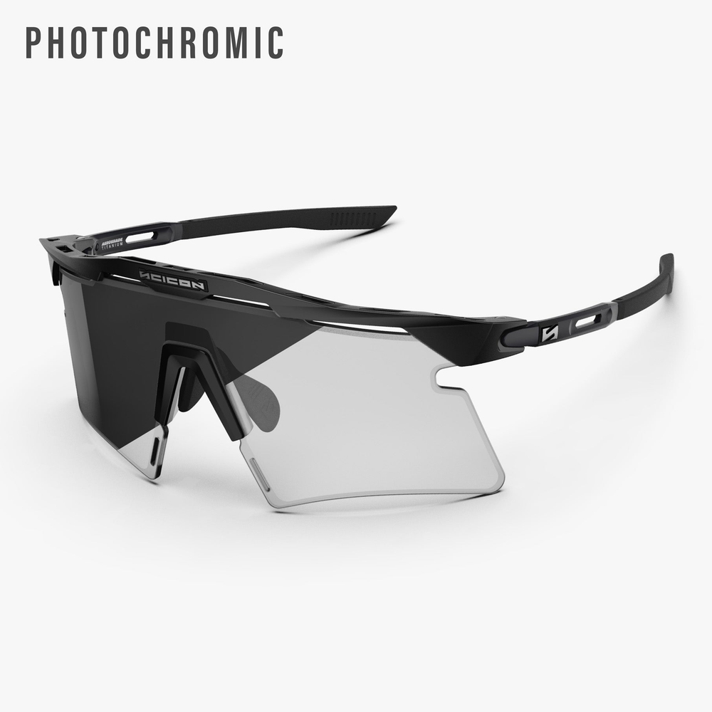 Спортивные очки c диоптриями Scicon Aeroshade 2.0 Titanium Sunglasses Black Matt Photochromic Grey