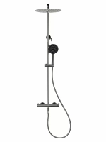 Душевая система с термостатом WONZON & WOGHAND STICK WW-88739903-BGM темный графит