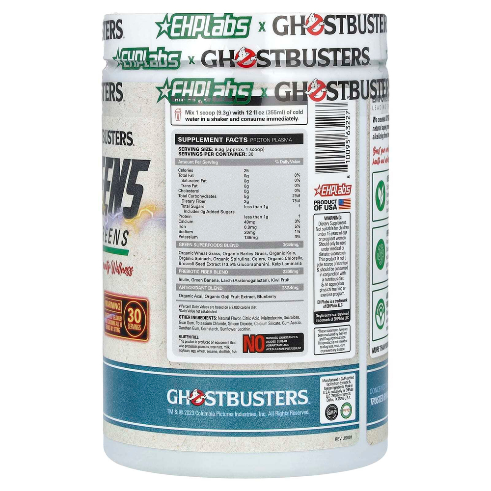 EHPlabs, Ghostbuster, Oxygreens, ежедневная суперзелень, протонная плазма, 279 г (9,84 унции)